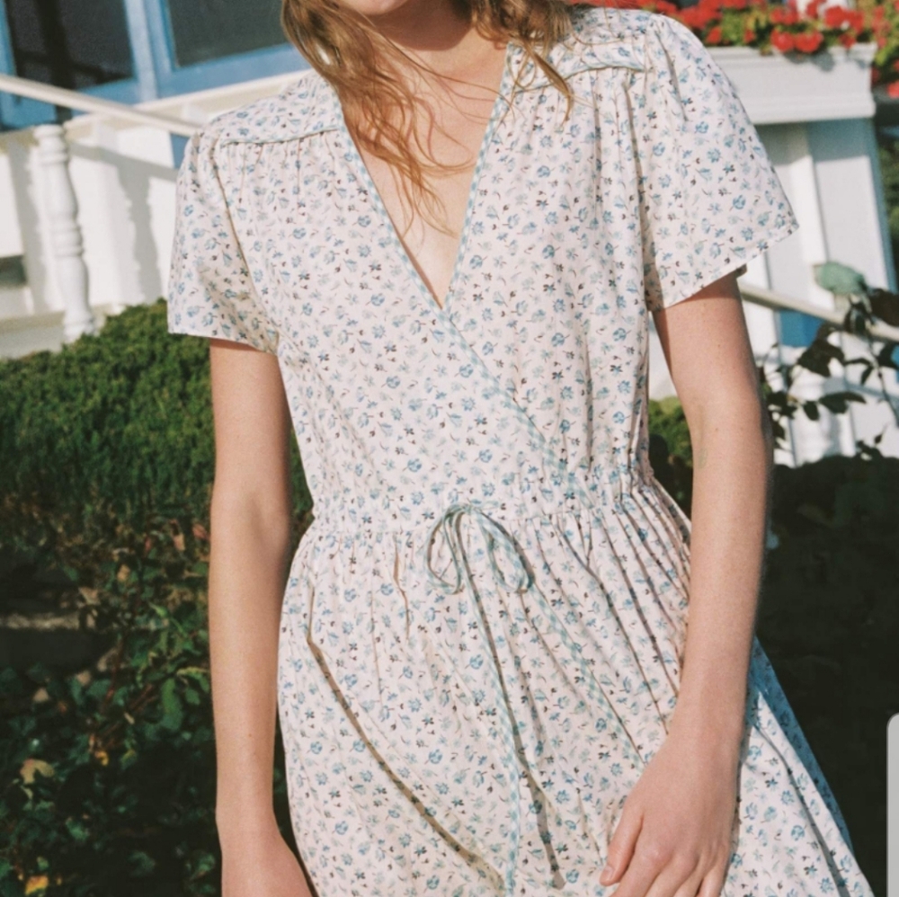 Dawn Dress Bleu Tulips